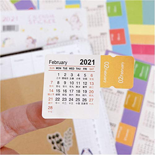 4 Sheets Planner Calendar Stickers Supplies Bullet Journal Notes To Do